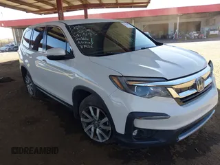2021 Honda Pilot EX z VIN 5FNYF6H39MB075483, wystawiony jako IAAI lot #42274978 z przebiegiem 62 210 mil mil oraz . Historia ofert i sprzedaży dostępna na DreamBid. Obrazek 1.