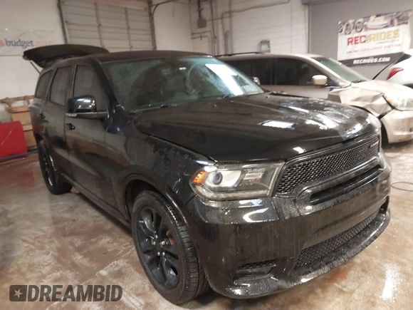 2019 Dodge Durango GT Plus with VIN 1C4RDHDG2KC645154, listed as a IAAI auction lot 41580079 with 110,562 mi miles and . Bid and sale history available at carsss.com. Image 1.