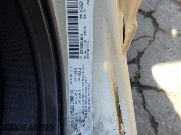 2010 Chrysler Sebring Touring z VIN 1C3BC5ED8AN166543, wystawiony jako Copart lot #56316984 z przebiegiem 78 655 mil mil oraz Szkoda całkowita • Salvage title. Historia ofert i sprzedaży dostępna na DreamBid. Obrazek 12.