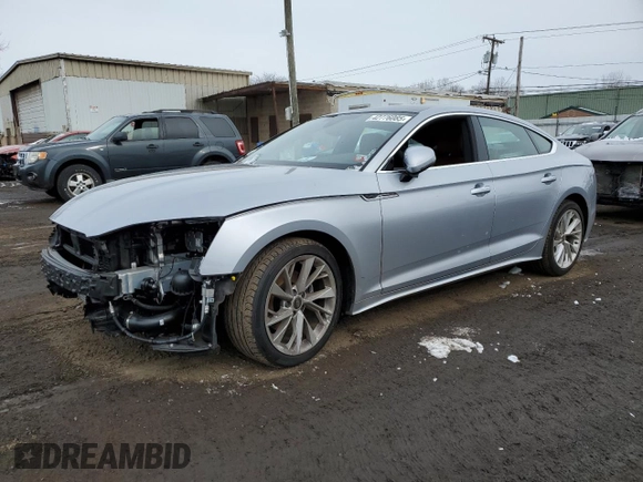 2023 Audi A5 Sportback Premium z VIN WAUABCF52PA027060, wystawiony jako Copart lot #42776085 z przebiegiem 18 968 mil mil oraz Szkoda całkowita • Salvage title. Historia ofert i sprzedaży dostępna na DreamBid. Obrazek 1.