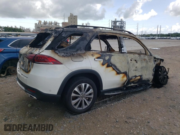2022 Mercedes-Benz GLE 350 with VIN 4JGFB4KB1NA736646, listed as a Copart auction lot 60648835 with Not provided miles and Salvage title. Bid and sale history available at DreamBid. Image 3.