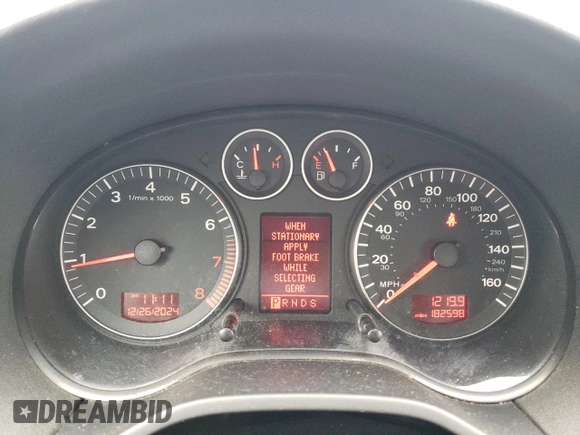 2007 Audi A3 with VIN WAUHF78P27A043168, listed as a Copart auction lot 83218044 with 182,598 mi miles and Salvage title. Bid and sale history available at DreamBid. Image 9.