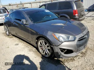 2013 Hyundai Genesis Coupe Track with VIN KMHHU6KJ8DU083980, listed as a Copart auction lot 41989205 with 108,382 mi miles and Clean title. Bid and sale history available at DreamBid. Image 4.