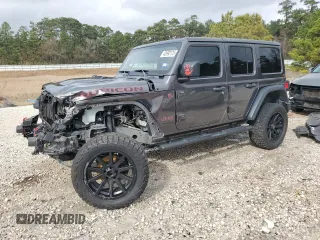 2018 Jeep Wrangler Unlimited Rubicon with VIN 1C4HJXFN9JW249214, listed as a Copart auction lot 42692175 with 161,157 mi miles and Salvage title. Bid and sale history available at DreamBid. Image 1.