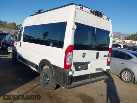 2021 Ram ProMaster Cargo with VIN 3C6LRVBG8ME539769, listed as a IAAI auction lot 40813813 with 39,935 mi miles. Bid and sale history available at carsss.com. Image 3.