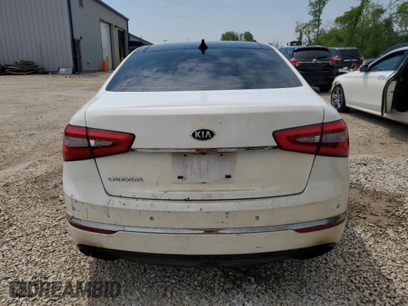 2014 Kia Cadenza Premium z VIN KNALN4D71E5121043, wystawiony jako Copart lot #59667395 z przebiegiem 244 797 mil mil oraz Czysty tytuł • Clean title. Historia ofert i sprzedaży dostępna na DreamBid. Obrazek 6.