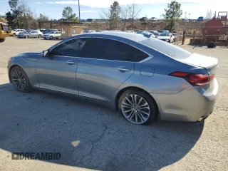 2015 Hyundai Genesis 3.8L with VIN KMHGN4JE0FU084609, listed as a Copart auction lot 42638375 with 87,119 mi miles and Salvage Title. Bid and sale history available at DreamBid. Image 2.