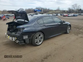 2019 BMW 7 Series 750i xDrive with VIN WBA7F2C58KB239624, listed as a Copart auction lot 53781025 with 87,894 mi miles and Salvage title. Bid and sale history available at DreamBid. Image 3.