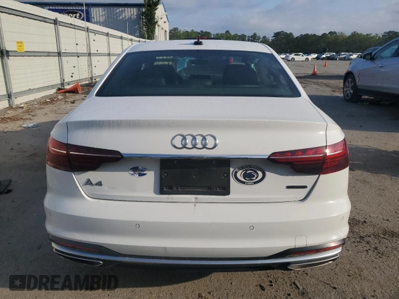 2023 Audi A4 S line Premium Plus with VIN WAUEAAF42PA020089, listed as a Copart auction lot 50093875 with 43,576 mi miles and Salvage Title. Bid and sale history available at DreamBid. Image 6.