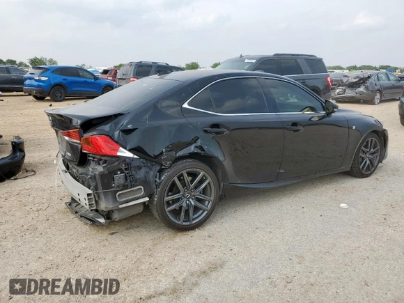 2020 Lexus IS 300 F Sport with VIN JTHGA1D23L5103657, listed as a Copart auction lot 57443255 with 95,782 mi miles and Salvage title. Bid and sale history available at DreamBid. Image 3.
