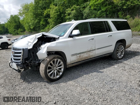 2019 Cadillac Escalade ESV Premium Luxury z VIN 1GYS4JKJXKR268636, wystawiony jako Copart lot #58922025 z przebiegiem 137 285 mil mil oraz Szkoda całkowita • Salvage title. Historia ofert i sprzedaży dostępna na DreamBid. Obrazek 1.