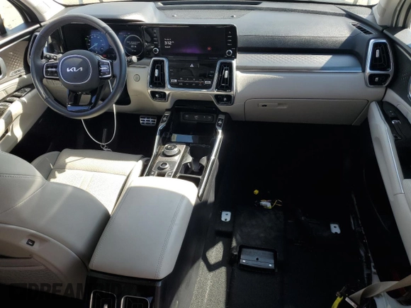 2023 Kia Sorento SX Prestige with VIN KNDRMDLH7P5186833, listed as a Copart auction lot 52779195 with 17,616 mi miles and Salvage title. Bid and sale history available at DreamBid. Image 8.