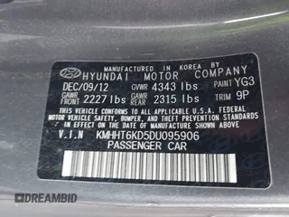 2013 Hyundai Genesis Coupe Premium z VIN KMHHT6KD5DU095906, wystawiony jako IAAI lot #42230462 z przebiegiem 118 279 mil mil oraz . Historia ofert i sprzedaży dostępna na DreamBid. Obrazek 9.