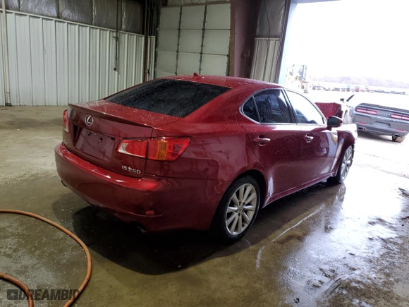 2009 Lexus IS 250 with VIN JTHBK262695098344, listed as a Copart auction lot 43535485 with 0 mi miles and Salvage Title. Bid and sale history available at carsss.com. Image 3.
