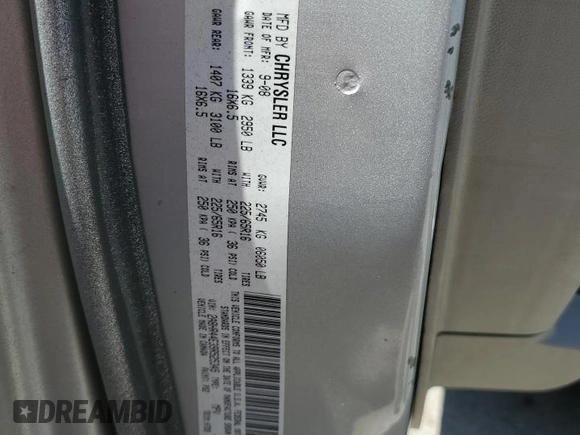 2009 Chrysler Town & Country LX with VIN 2A8HR44E39R525345, listed as a Copart auction lot 53158825 with 279,595 mi miles and Salvage Title. Bid and sale history available at DreamBid. Image 15.