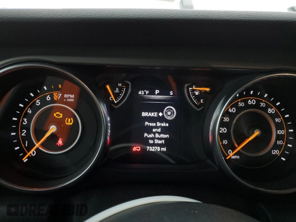 2019 Jeep Wrangler Sport S with VIN 1C4GJXAG7KW552143, listed as a Copart auction lot 50134775 with 73,278 mi miles and Salvage title. Bid and sale history available at DreamBid. Image 9.