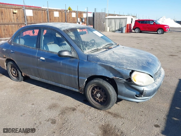2001 Kia Rio with VIN KNADC123516046473, listed as a IAAI auction lot 41453919 with 193,582 mi miles. Bid and sale history available at carsss.com. Image 1.