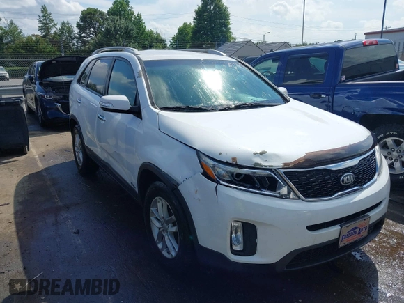 2015 Kia Sorento LX with VIN 5XYKTDA6XFG551064, listed as a IAAI auction lot 42536365 with 166,050 mi miles and . Bid and sale history available at DreamBid. Image 1.