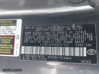 2008 Toyota Camry LE with VIN 4T4BE46K58R037237, listed as a IAAI auction lot 41823606 with 179,264 mi miles. Bid and sale history available at carsss.com. Image 9.