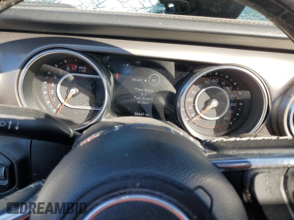2018 Jeep Wrangler Unlimited Rubicon with VIN 1C4HJXFG5JW234971, listed as a Copart auction lot 45925305 with 86,667 mi miles and Salvage title. Bid and sale history available at DreamBid. Image 9.