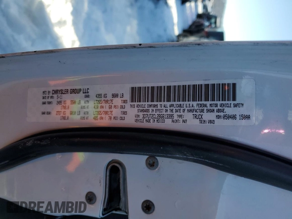2011 Ram 2500 Big Horn with VIN 3D7UT2CL2BG613395, listed as a Copart auction lot 88169785 with 172,176 mi miles and Salvage Title. Bid and sale history available at carsss.com. Image 12.