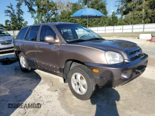 2005 Hyundai Santa Fe GLS with VIN KM8SC13D35U955102, listed as a Copart auction lot 76293854 with 107,406 mi miles and Salvage Title. Bid and sale history available at carsss.com. Image 4.