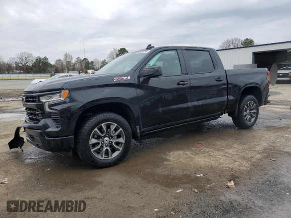 2024 Chevrolet Silverado 1500 RST with VIN 2GCUDEED3R1265107, listed as a Copart auction lot 45484095 with 8,903 mi miles and Salvage Title. Bid and sale history available at carsss.com. Image 1.