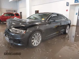 2018 Audi A5 Premium Plus with VIN WAUPNAF51JA073637, listed as a IAAI auction lot 41289291 with Not Provided miles and . Bid and sale history available at DreamBid. Image 2.