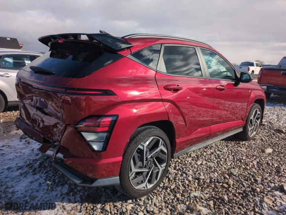 2024 Hyundai Kona N Line with VIN KM8HACA32RU114657, listed as a Copart auction lot 44074295 with 10,016 mi miles and Salvage Title. Bid and sale history available at carsss.com. Image 3.