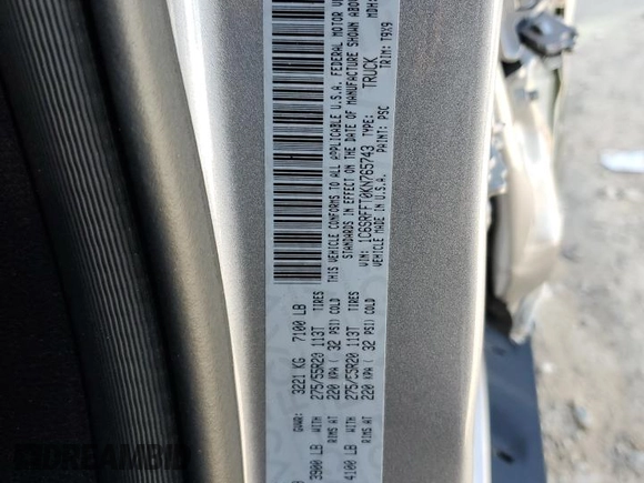 2019 Ram 1500 Big Horn z VIN 1C6SRFFT0KN765743, wystawiony jako Copart lot #46337635 z przebiegiem 77 506 mil mil oraz Szkoda całkowita • Salvage title. Historia ofert i sprzedaży dostępna na DreamBid. Obrazek 15.