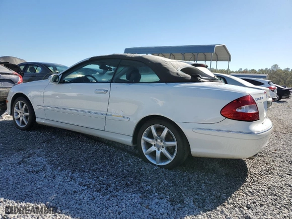 2007 Mercedes-Benz CLK-Class 3.5L with VIN WDBTK56F07T081699, listed as a Copart auction lot 75715594 with 93,349 mi miles and Salvage Title. Bid and sale history available at carsss.com. Image 2.