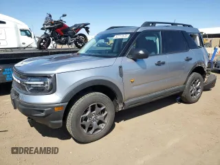 2023 Ford Bronco Sport Badlands z VIN 3FMCR9D90PRE10206, wystawiony jako Copart lot #52717575 z przebiegiem 13 016 mil mil oraz Szkoda całkowita • Salvage title. Historia ofert i sprzedaży dostępna na DreamBid. Obrazek 1.
