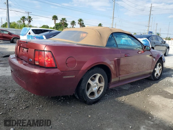 2004 Ford Mustang Deluxe with VIN 1FAFP44484F109180, listed as a Copart auction lot 53024575 with 117,917 mi miles and Salvage Title. Bid and sale history available at carsss.com. Image 3.