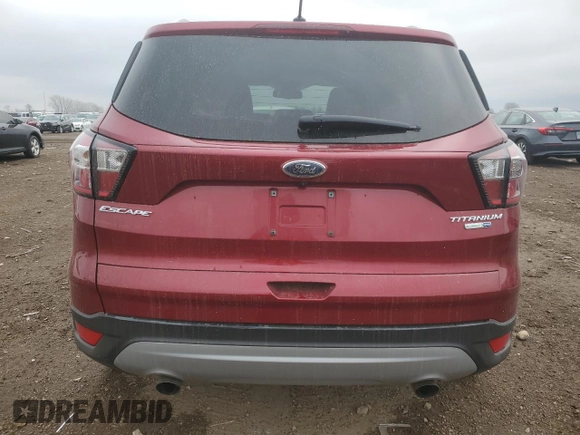 2017 Ford Escape Titanium with VIN 1FMCU9J93HUD96038, listed as a Copart auction lot 52188185 with 65,441 mi miles and Salvage Title. Bid and sale history available at carsss.com. Image 6.