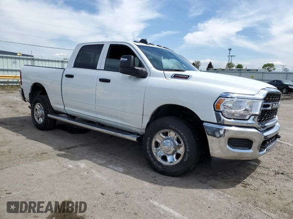 2024 Ram 2500 Tradesman with VIN 3C6UR5CJXRG315185, listed as a Copart auction lot 56001185 with 3,232 mi miles and Salvage title. Bid and sale history available at DreamBid. Image 4.
