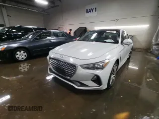 2019 Genesis G70 2.0T Advanced with VIN KMTG44LA5KU025181, listed as a Copart auction lot 77396194 with 96,318 mi miles and Salvage Title. Bid and sale history available at carsss.com. Image 13.