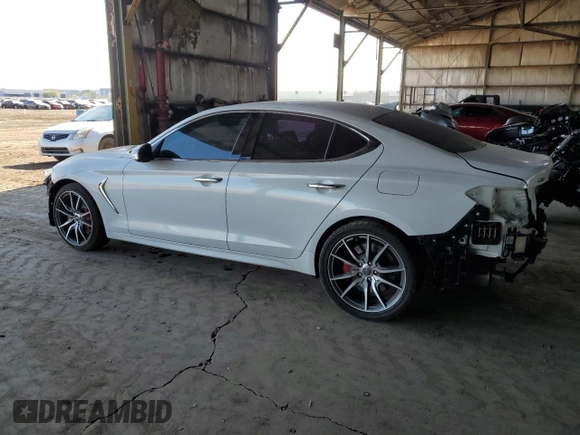 2020 Genesis G70 3.3T Advanced with VIN KMTG74LEXLU059726, listed as a Copart auction lot 83099384 with 45,763 mi miles and Salvage Title. Bid and sale history available at carsss.com. Image 2.