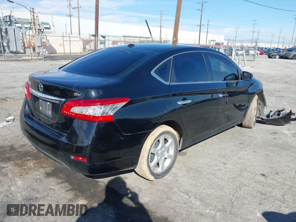 2015 Nissan Sentra S with VIN 3N1AB7AP5FY248829, listed as a IAAI auction lot 41615928 with 206,126 mi miles. Bid and sale history available at carsss.com. Image 4.