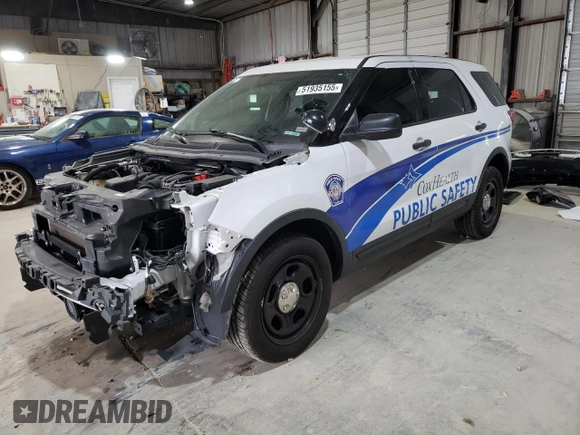 2019 Ford Police Interceptor Utility z VIN 1FM5K8AR5KGA29513, wystawiony jako Copart lot #51935155 z przebiegiem 37 220 mil mil oraz Szkoda całkowita • Salvage title. Historia ofert i sprzedaży dostępna na DreamBid. Obrazek 1.