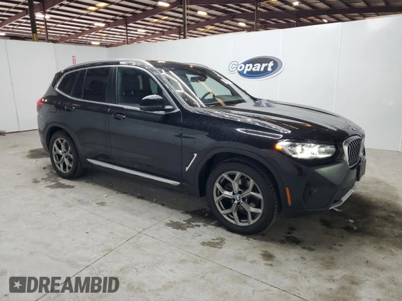 2024 BMW X3 xDrive30i with VIN 5UX53DP03R9T88438, listed as a Copart auction lot 52167265 with 30,466 mi miles and Clean Title. Bid and sale history available at carsss.com. Image 4.