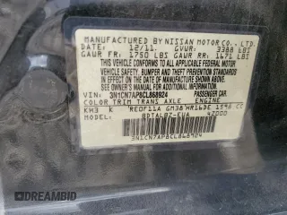 2012 Nissan Versa S with VIN 3N1CN7AP8CL868924, listed as a Copart auction lot 47470015 with 168,465 mi miles and Salvage Title. Bid and sale history available at carsss.com. Image 12.