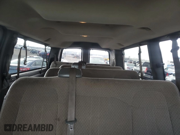 2014 Chevrolet Express Passenger LT with VIN 1GAZG1FG9E1108950, listed as a Copart auction lot 45370685 with 537,650 mi miles and Salvage title. Bid and sale history available at DreamBid. Image 10.
