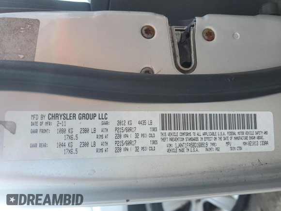 2011 Jeep Compass with VIN 1J4NT1FA5BD168919, listed as a Copart auction lot 86536224 with 131,868 mi miles and Salvage Title. Bid and sale history available at carsss.com. Image 13.
