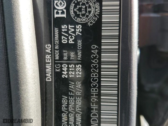2016 Mercedes-Benz E-Class E 250 BlueTEC Luxury with VIN WDDHF9HB3GB236349, listed as a Copart auction lot 85323584 with 378,390 mi miles and Salvage Title. Bid and sale history available at carsss.com. Image 13.