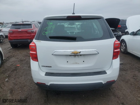 2017 Chevrolet Equinox LS with VIN 2GNALBEK5H1600148, listed as a Copart auction lot 47601215 with 82,430 mi miles and Salvage Title. Bid and sale history available at carsss.com. Image 6.