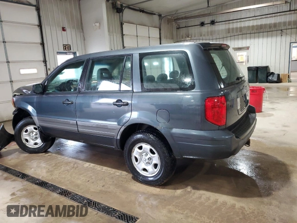 2005 Honda Pilot LX z VIN 2HKYF18175H556546, wystawiony jako Copart lot #56943435 z przebiegiem 163 377 mil mil oraz Szkoda całkowita • Salvage title. Historia ofert i sprzedaży dostępna na DreamBid. Obrazek 2.