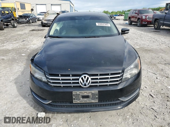 2013 Volkswagen Passat SE with VIN 1VWBN7A30DC134309, listed as a Copart auction lot 55862505 with 162,649 mi miles and Salvage title. Bid and sale history available at DreamBid. Image 5.