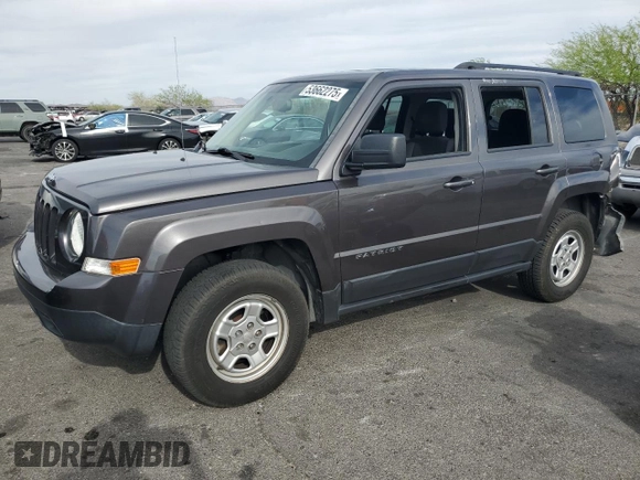 2016 Jeep Patriot Sport with VIN 1C4NJPBA1GD670001, listed as a Copart auction lot 53662275 with 100,455 mi miles and Salvage Title. Bid and sale history available at carsss.com. Image 1.