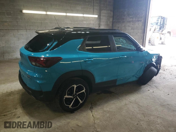 2022 Chevrolet TrailBlazer RS with VIN KL79MUSLXNB031212, listed as a Copart auction lot 52006845 with Not Provided miles and Salvage Title. Bid and sale history available at DreamBid. Image 3.