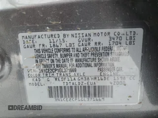 2016 Nissan Note S Plus with VIN 3N1CE2CP1GL371669, listed as a Copart auction lot 44402855 with 71,538 mi miles and Clean Title. Bid and sale history available at DreamBid. Image 12.